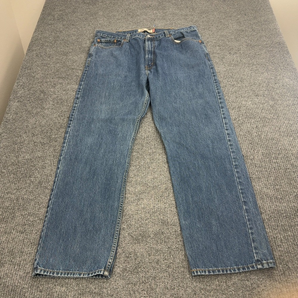 Levi's 505 Jeans Mens 40 Blue Cotton Regular Fit Straight Leg Classic Style